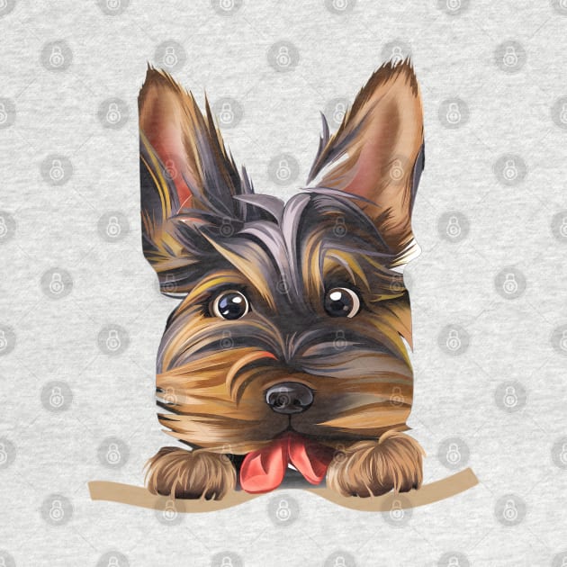 dog in pocket funny puppy for dog lover Yorkshire Terrier by GraphGeek